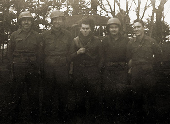 James Todhunter in France (second from left)